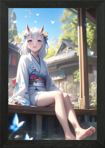 Anime girl joy gerahmtes - girl,