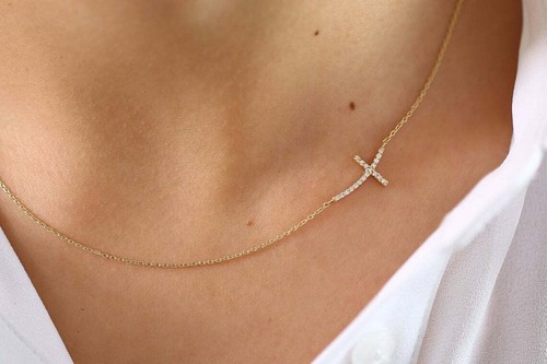 Diamant hals kette collier - kette, 19