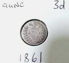 1861 Threepence 3d Victoria