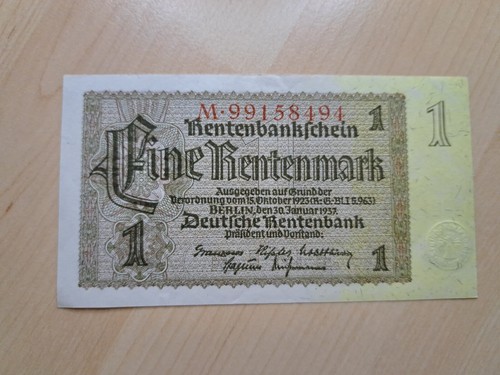 Rentenmark reichsbanknote - 1,