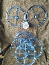 8x Kunststoffringe  BLAU Kunststofffaden Traumfänger Mobile Wanddeko