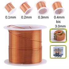 0,1mm-3,0mm KUPFERDRAHT Kupferlackdraht CU-Lackdraht Kupfer Spule Draht