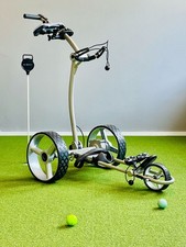 Elektro Golf Trolley CADDYONE 610 mit Lithium-Akku und Zubehör, Silber