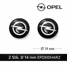 2x 14 mm OPEL Logo Emblem