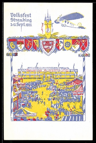 Straubing festpostkarte - ak,