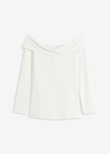 Schulterfreies Rippshirt Gr