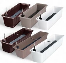 Geli Blumenkasten Aqua Green Plus Wasserspeicher - 60cm 80cm braun weiß taupe