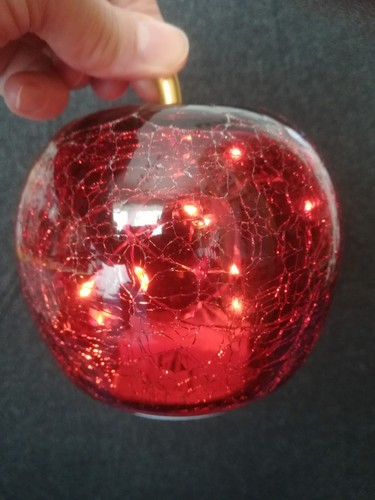 Roter glas apfel 11cm deko - roter,