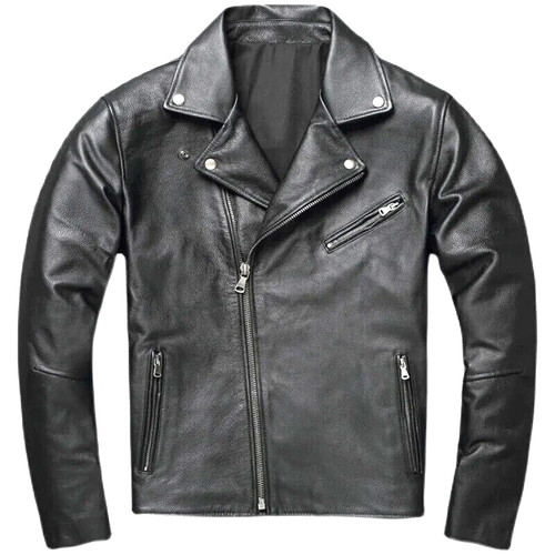 Schwarze echt leder jacke - schwarze,