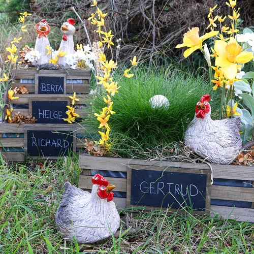 Keramik deko huhn osterfigur - huhn,