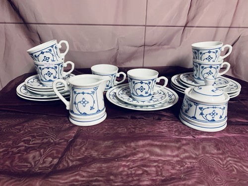 Kahla blau saks kaffeeservice - kahla, saks,