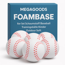 6er Set Schaumstoff Baseball