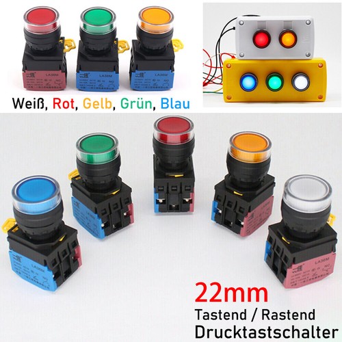 22mm druckschalter beleuchtet - 22mm,