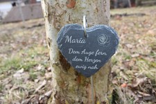 Schieferherz Grabstecker mit