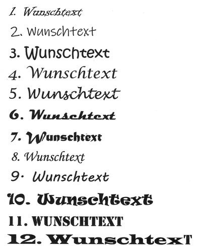 15cm wunschtext 2x - 15cm,