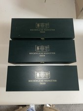 Bischöfliche Weingüter Trier – 3er Set Holz-Weinkisten (leer, mit Goldprägung)
