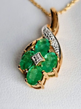 101     ___1,75ct. Smaragd Goldkette mit Brillanten. Handarbeit. Wert 1.700,00€