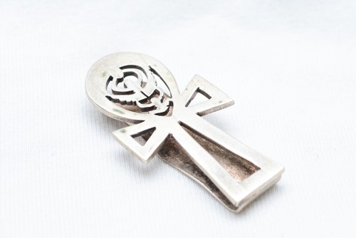 Vintage antik silver ankh - vintage,