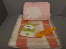 DDR Baby Decke Kinderdecke 100cm/150cm , DDR  Baby Badetuch rosa unbenutzt