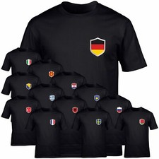 FanShirt EUROPA Herren Länderwappen Fahne Flagge Land EM WM M-Z FanShirts4u