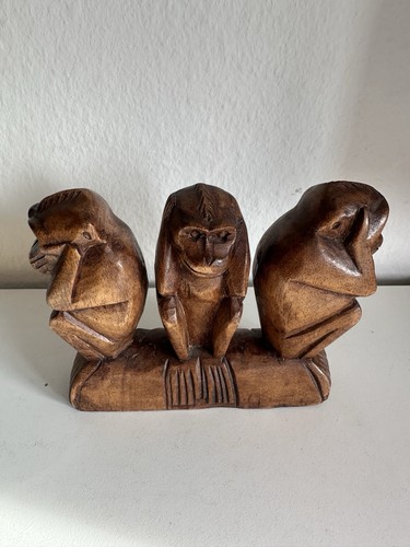 Drei weise affen - weise, holz