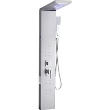 Duschpaneel Edelstahl, 5 Modi