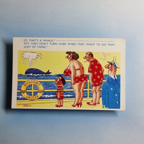 Comic postkarte 1960 urlaub - postkarte,