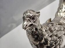 B241# Paar gr. Fasan Figuren Silber 800 punziert Deutsch Handarbeit L: bis 60 cm