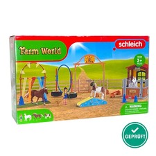 Schleich 72149 Agility Pferdebox – Farm World Spielset Zubehör ab 3 Jahren