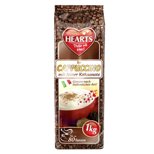 Hearts cappuccino mit feiner - cappuccino,
