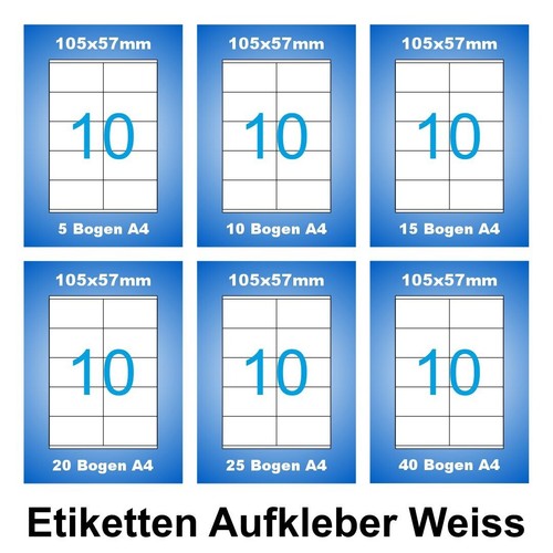 Universal etiketten 105x57mm - etiketten,