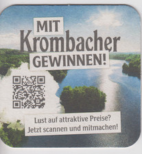 Bierdeckel brauerei krombacher - bierdeckel,