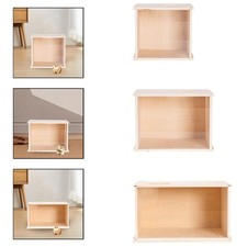 Hamster Buddelbox Acryl Holz Sandbad Versteckspielzeug Beobachtungsfenster für