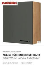 Nobilia Hängeschrank Eiche Sierra /Mineralgrün 60x35x72 (neu,original verpackt)