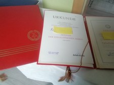 Zwei dokumentenmappen ddr - zwei, mit