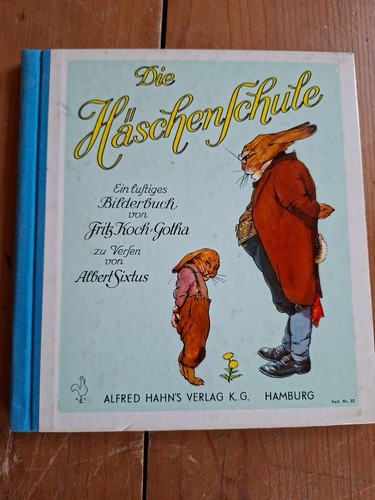 Altes kinderbuch hasenschule - kinderbuch, "hasenschule"