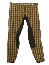 CAVALLO Damen Reithose Championesse braun cognac kariert Vollbesatz Gr 42/44 TOP