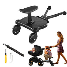 Buggy Board Kiddy mit Sitz Trittbrett 360° Rollbrett Zweirad für Kinderwagen DHL