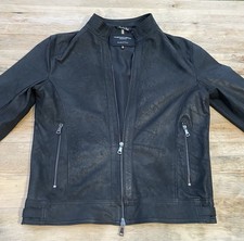 Italienische Herren Bikerjacke Echtleder | Something Special | Schwarz | 50-52