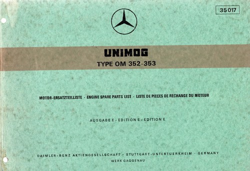 Unimog 352 353 motor - 352-353, (1971)