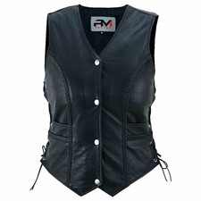 Leder Weste Kutte Damen