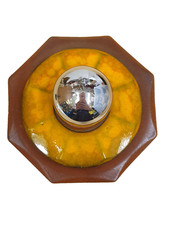 70er space Vintage Wandleuchte Keramik Plafoniere Lampe Honsel Leuchten  orange
