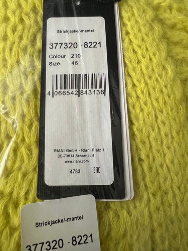 Riani strickmantel neu gelb - strickmantel,