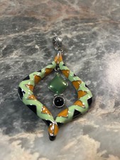 Große anhänger 1960 modeschmuck sehr schöne email arbeit