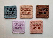 5 PU-Leder Label * Handmade