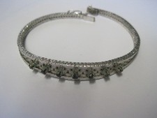 besonderes Armband   mit 835 gestempelt   7 blaue Steine