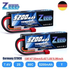 2X Zeee 2S LiPo Akku T Stecker