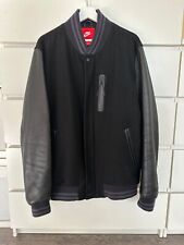 Nike Varsity Destroyer Jacke Gr. XL Wolle / Leder schwarz College Nr. 545942-011