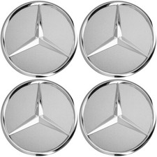 4x Original Mercedes Radnabenabdeckung Stern titansilber 75mm B66470202 Set