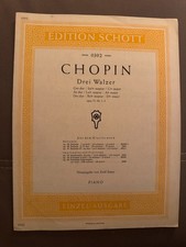 CHOPIN 3 Walzer  opus 70 Nr. 1-2 Edition Schott 0302 Piano Einzelausgabe